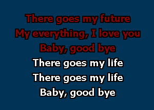 There goes my life

There goes my life
Baby, good bye