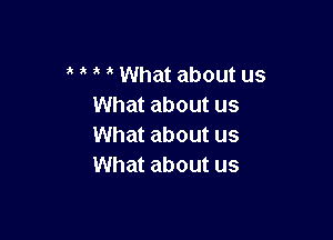 o o . a What about us
What about us

What about us
What about us