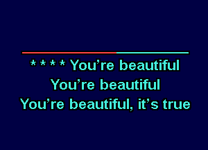 1k ' Yowre beautiful

You're beautiful
YouTe beautiful, ifs true