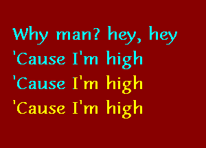 Why man? hey, hey
'Cause I'm high
'Cause I'm high

'Cause I'm high