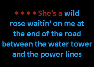 0 0 0 0 She's a wild
rose waitin' on me at
the end of the road
between the water tower
and the power lines