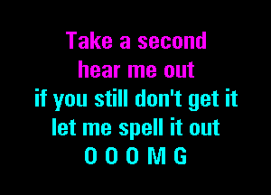 Take a second
hear me out

if you still don't get it
let me spell it out
0 0 0 M G