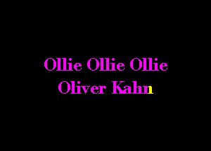 Ollie Ollie Ollie

Oliver Kahn