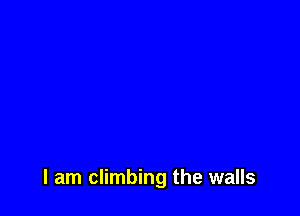 I am climbing the walls