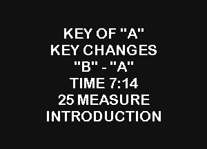 KEYOFA
KEYCHANGES
IIBII - IIAII

NME7H4
25MEASURE
INTRODUCHON