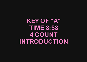 KEY OF A
TIME 1353

4COUNT
INTRODUCTION