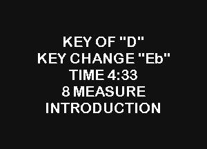 KEYOFD
KEYCHANGEEW'

NME433
8MEASURE
INTRODUCHON