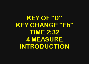 KEYOFD
KEYCHANGEEU'

WME232
4MEASURE
INTRODUCHON