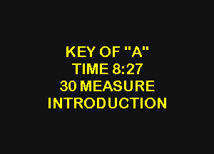 KEY OF A
TIME 82?

30 MEASURE
INTRODUCTION