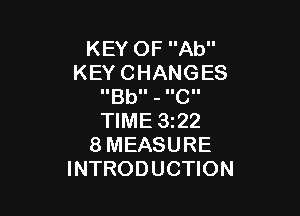 KEYOFAU'
KEYCHANGES
IIBbII - IICII

NME322
8MEASURE
INTRODUCHON