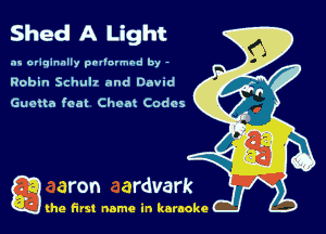 Shed A Light

as originally pnl'nrmhd by -

Robin Schulr and Dovud
Guona (cal Cheat Codes

Q the first name in karaoke