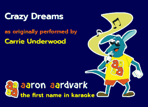 Crazy Dreams

Carrie Underwood

g the first name in karaoke