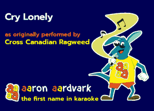 Cry Lonely

Cross Canadian Ragweed

Q the first name in karaoke