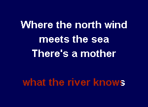 Where the north wind
meets the sea

There's a mother