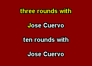 three rounds with
Jose Cuervo

ten rounds with

Jose Cuervo