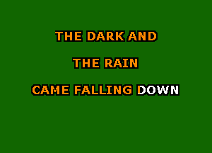 THE DARK AND

THE RAIN

CAME FALLING DOWN