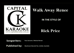 MN ' A' WalkAwny-
Q

K A R A0 K Ir RICK Price