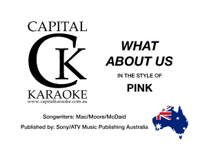 CAPITAL
MWMT

'8 ABOUT US

PI NK
KARAOKE
xx'u'h . .'.i-.ulk.'.-.- wl' . rm III
.
Smymitmsz MaulMuum'Mqud M
Dublisltd byi SUIIVMTX' Musiu P.Iblisllim Australia b . .
I