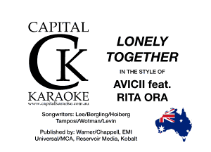 CAPITAL
LONELY

K TOGETHER
IHTHE SWLEOI
AVICII feat.

KARAQJSE RITA ORA

Snngchrsi LcHEcngnrglbnluwg '
ro-nuow-vumwu-uu J?
P lhllihoc b) anrramnnprn. Eh b .

Unwvmhuci Umwov M905 Mbd' U