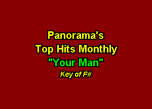 Panorama's
Top Hits Monthly

Your Man
Key of Pg