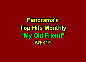 Panorama's
Top Hits Monthly

My Old Friend
Kcy ofA