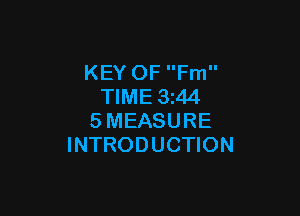 KEY OF Fm
TIME 3z44

SMEASURE
INTRODUCTION