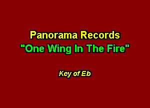 Panorama Records
OneVanh1Ththe

Key of Eb