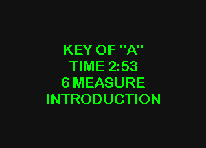 KEY OF A
TIME 2533

6MEASURE
INTRODUCTION