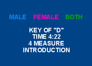 KEY 0F D

TIME 422
4 MEASURE
INTRODUCTION