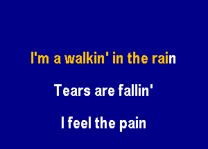 I'm a walkin' in the rain

Tears are fallin'

lfeel the pain