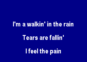 I'm a walkin' in the rain

Tears are fallin'

lfeel the pain