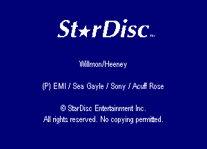 Sterisc...

Ulfnllmoaneeney

(P) EUI f Sea Gayle f Sony JANE Rose

8) StarD-ac Entertamment Inc
All nghbz reserved No copying permithed,