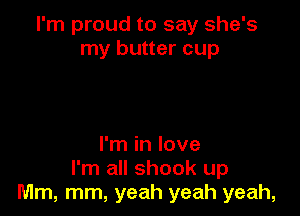 I'm proud to say she's
my butter cup

I'm in love
I'm all shook up
Mm, mm, yeah yeah yeah,