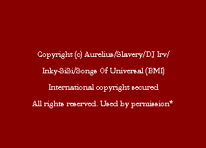 Copyright (c) AumliuaISlmu-WDJ Ind
Inky-SiSifSonaa 0f Ummal (BMI)
hmationsl copyright scoured

All rights mantel. Uaod by pen'rcmmLtzmt