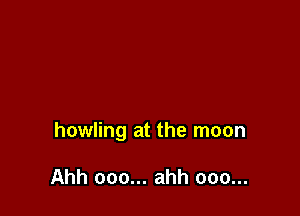 howling at the moon

Ahh ooo... ahh ooo...