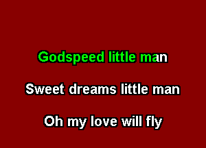 Godspeed little man

Sweet dreams little man

Oh my love will fly