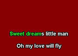 Sweet dreams little man

Oh my love will fly