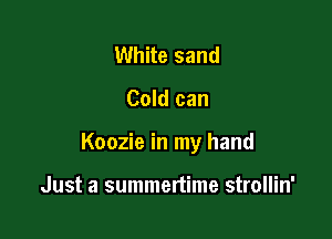 White sand

Cold can

Koozie in my hand

Just a summertime strollin'