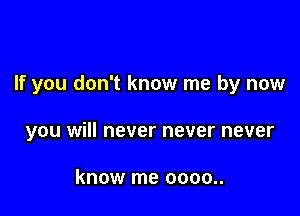 If you don't know me by now

you will never never never

know me 0000..