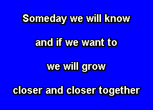 Someday we will kr

where will we go
