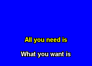 All you need is

What you want is