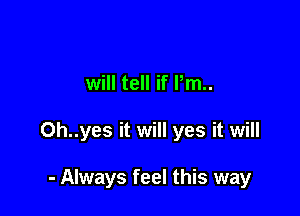 will tell if Pm

0h..yes it will yes it will

- Always feel this way