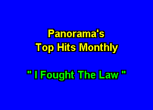 Panorama's
Top Hits Monthly

 I Fought The Law 