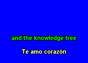 and the knowledge tree

Te amo corazbn