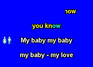 1711 You know you know

you know

it My baby my baby

The way you make me feel
