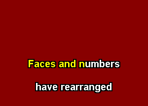 Faces and numbers

have rearranged