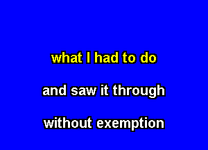 what I had to do

and saw it through

without exemption