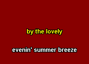 by the lovely

evenin' summer breeze