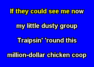 If they could see me now
my little dusty group

Traipsin' 'round this

million-dollar chicken coop