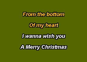 From the bottom

01' my head

I wanna Msh you

A Merry Christmas